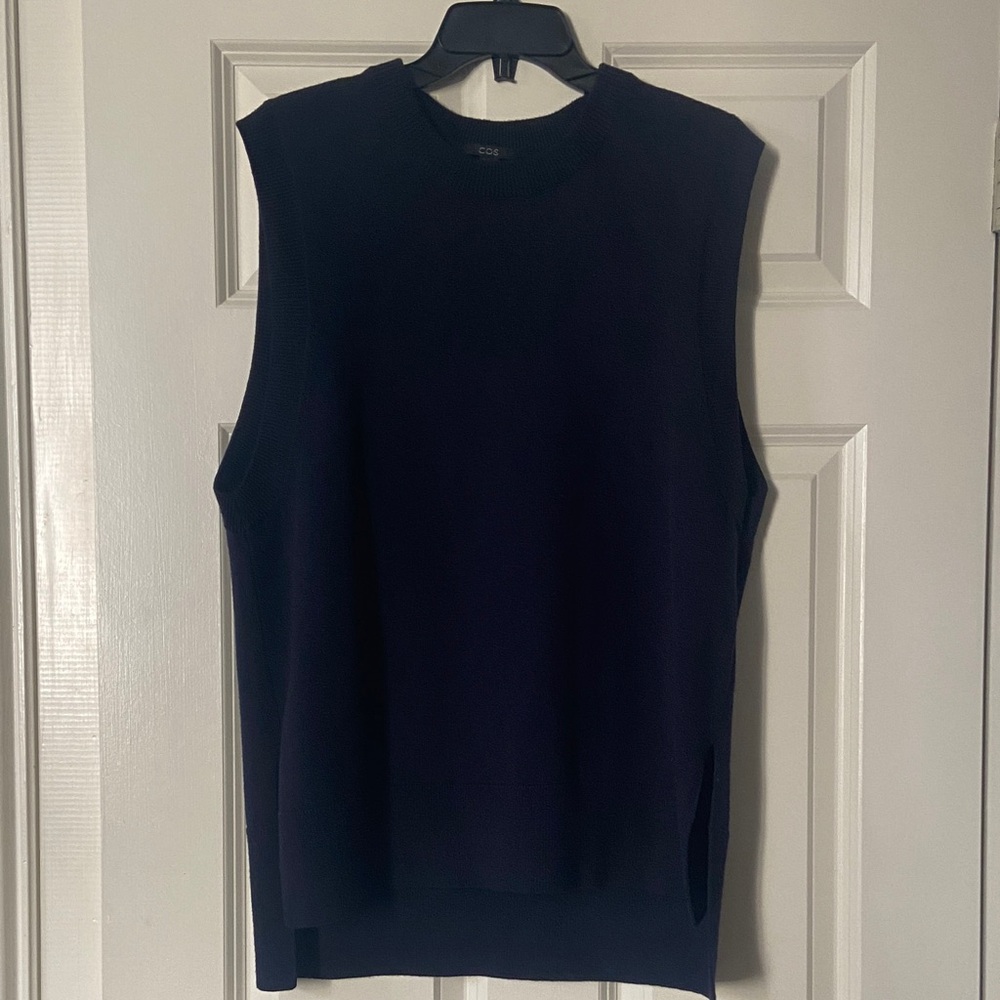 COS Dark Blue Knit Top